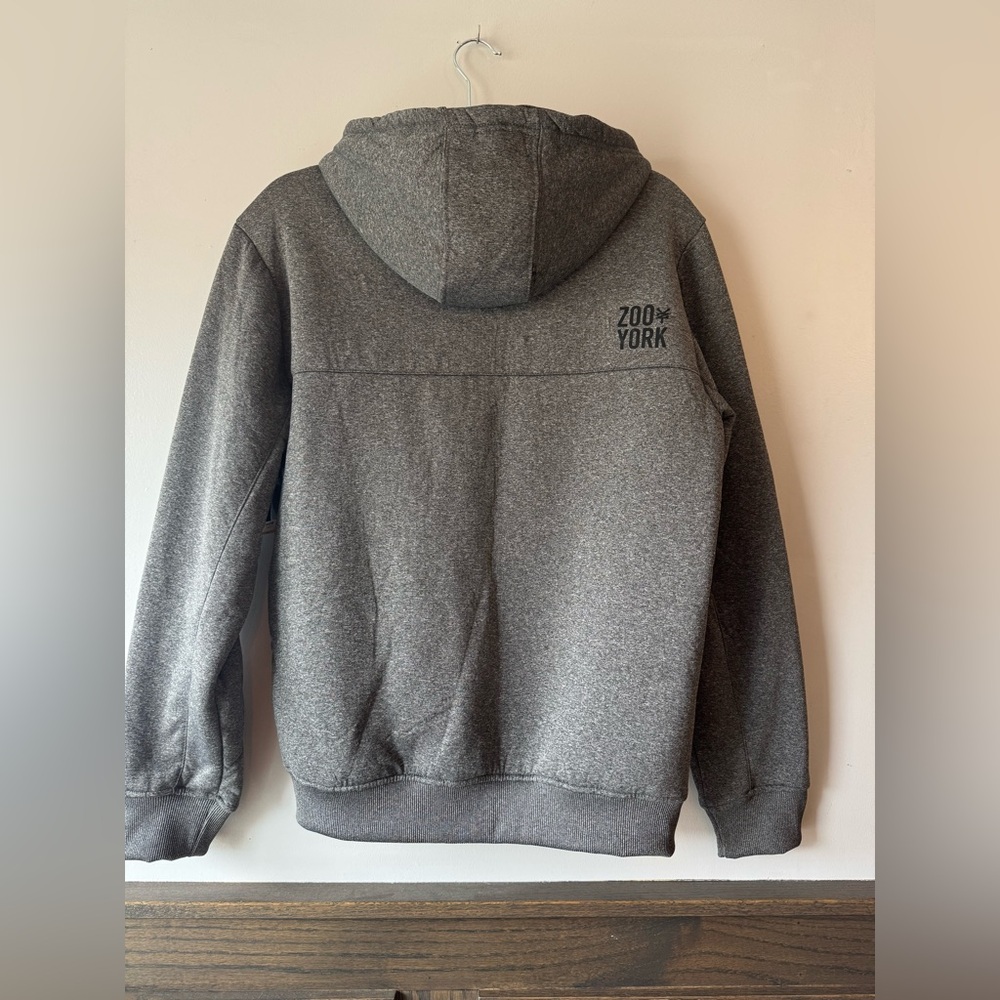 Zoo York gray Sherpa lined zip up hoodie NWT Small - Picture 7 of 10